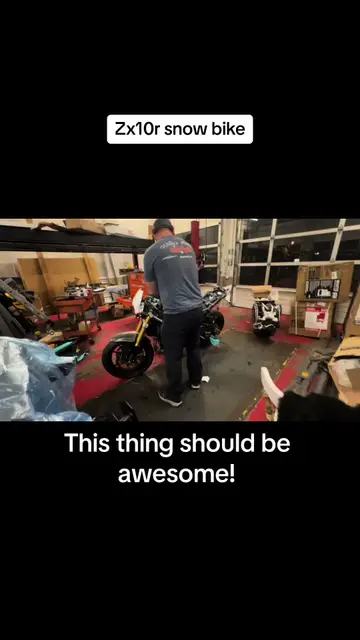 Video thumbnail: ZX-10R snow bike build in progress